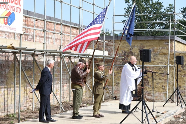 Grafton Underwood US airbase museum volunteers welcome returning veteran and families of base personnel