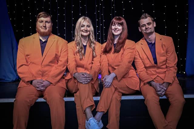 THE TRIBE entertainment team at Billing Aquadrome (left to right) Nathan Sinsbury, Olivia Lyles, Bronte Pendleton and Declan Lightly.