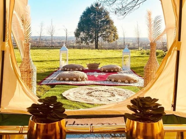 Stargaze Glamping came to Harpole in May 2021, and offered a brand new experience in a stargazer bell tent in the countryside. The five metre tent also comes with the use of a private bathroom and a host of optional extras, including an alfresco dining package, cocktail boxes and outdoor cinema.