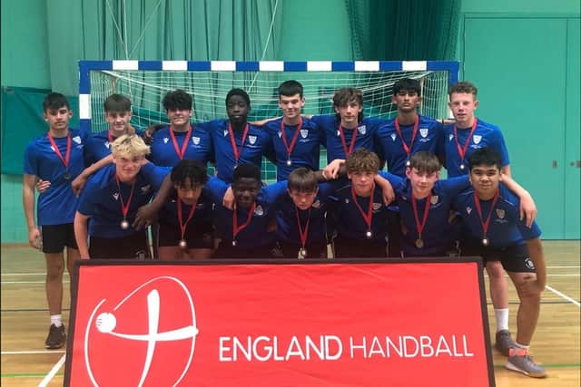 The Bishop team finished as runners-up in the School National Handball Finals