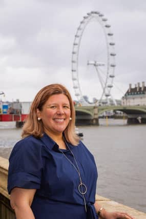 Susan Liverman captured at the Small and Mighty event on the terrace at the House of Lords.
