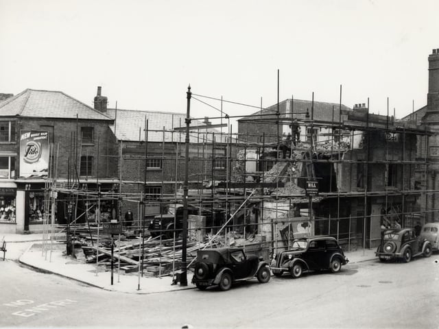 Demolition at the Horsemarket in Kettering. Undated