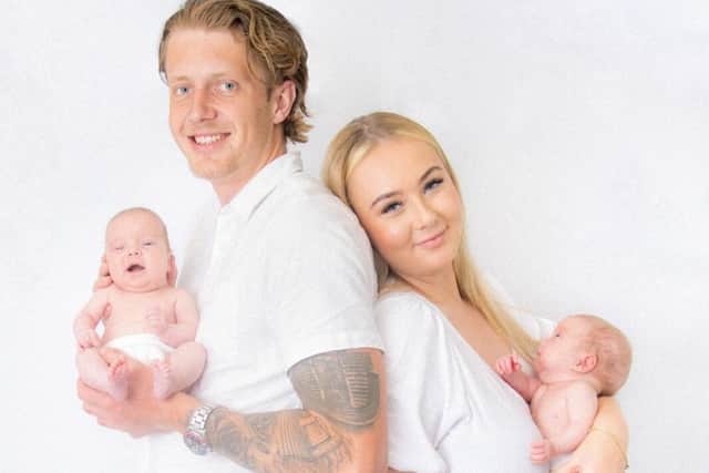 Holly Scott with Reece and Darcy and Delilah.