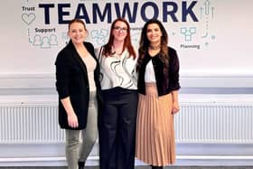 Left to right: Leanne Ward, Stephanie Robinson and Dr Neelam Saleem