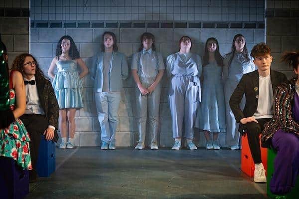 Royal & Derngate's Young Company performing Saba's Swim. Photo by Graeme Braidwood