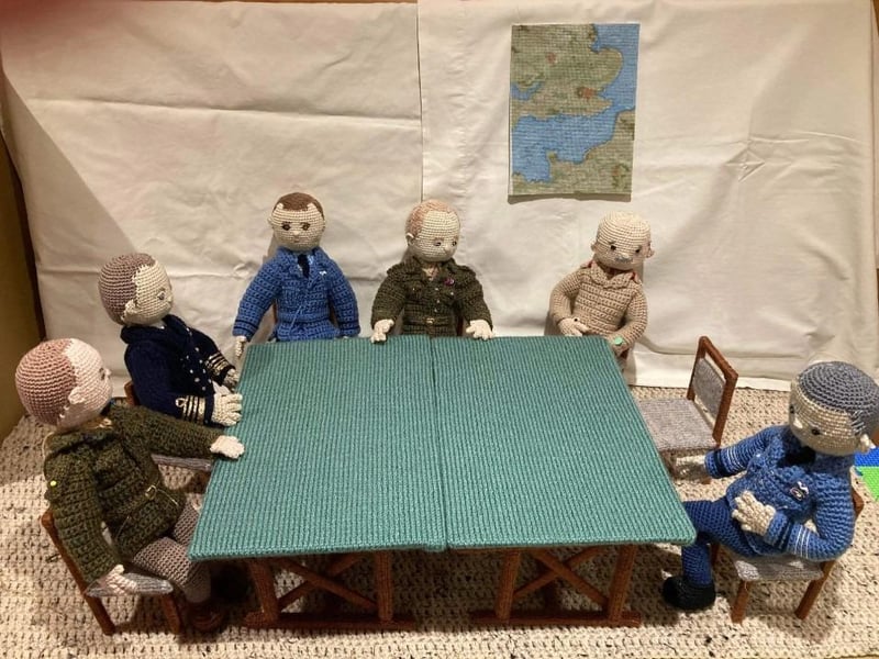 80th anniversary of D-Day marked with fabulous crochet and knitting display.
