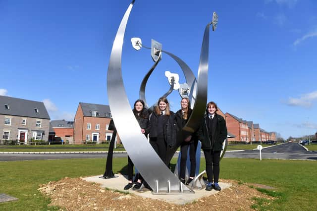 College students have created art work for a new statue at the David Wilson Homes site in Barton Seagrave. Credit: ALEX HANNAM PHOTOGRAPHY