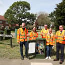 Barton Seagrave: Staff from CityFibre with MP for Kettering Philip Hollobone