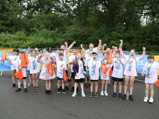 School pupils take part in the Kids of Steel mini triathlon in Corby/IMG
