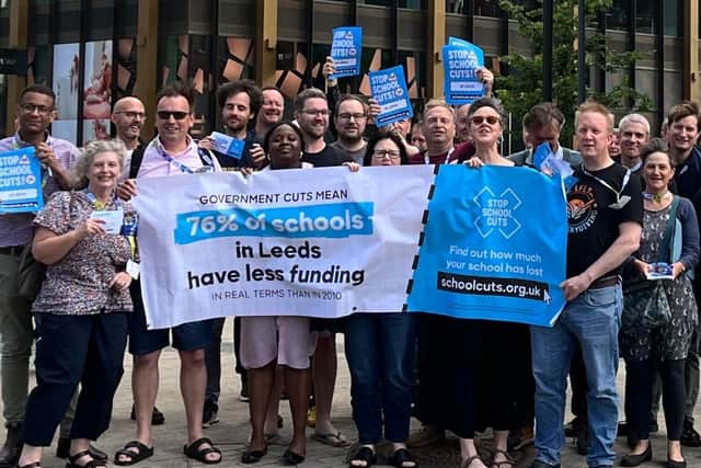 Members of the NEU from North Northants joined others from across the country in industrial action last year. Image: Submitted