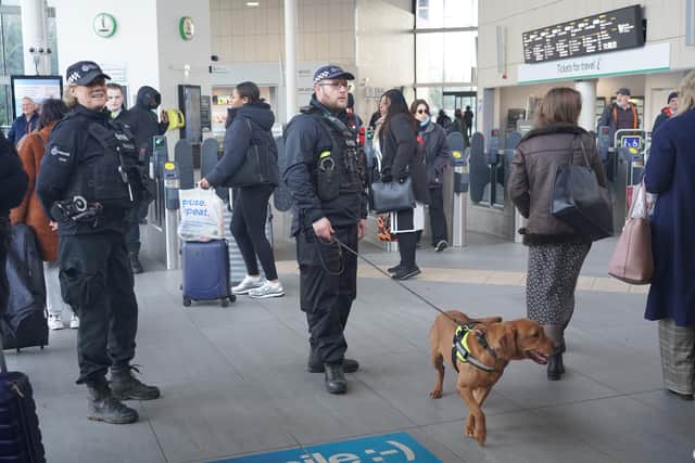 British Transport Police made ten arrests in Northamptonshire as part of their county lines operation. Image: BTP