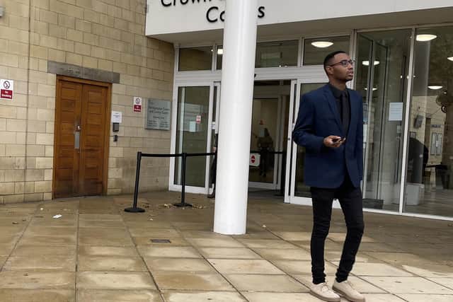 Bradley Muchikange outside Northampton Crown Court