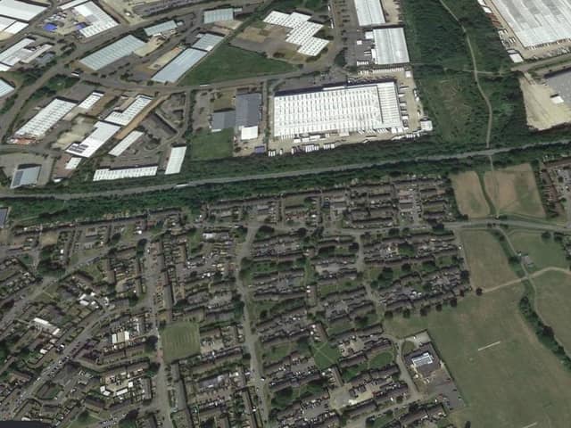 The bike track on Wellingborough's Queensway estate looks set to be refurbished. Image: Google earth.