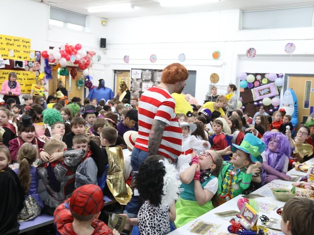 Golden ticket winners at Corby Kingswood Primary Academy:Corby children get Willy Wonka's golden tickets