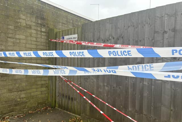 Sturton Walk, Corby at a home searched from top to bottom by police this weekend. Image: National World