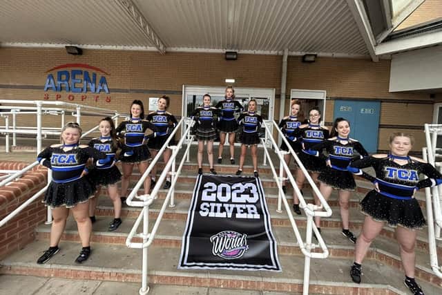The TCA Cheer and Tumble silver medal winners outside their KLV home