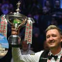 Kyren Wilson lifting the World Snooker Championship trophy /Getty/inset Wicksteed Park pavilion/National World