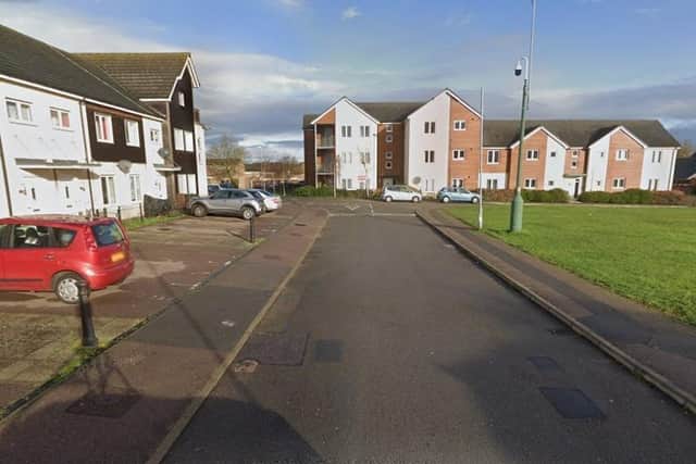 The machete attack happened in Mull Drive, Corby. Image: Google