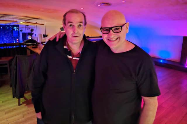 Graeme with comedian Terry Alderton