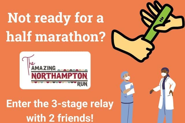Enter the 3-stage relay with 2 friends and raise funds for your local hospital.