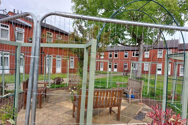 Fencing was placed around the structures two months ago