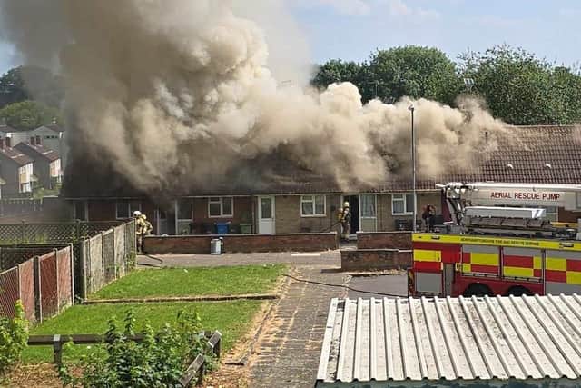 The fire in Harrogate Walk, Corby/UGC