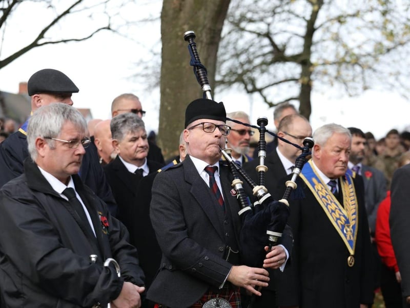 Corby RBL Remembrance Sunday parade and service at Corby War Memorial/