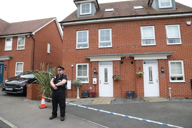 Murder Investigation - Police outside the house in Donnington Road, Burton Latimer /National World