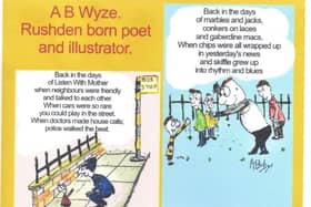 This is an advert for A.B.Wyze's bestselling book of Poems Tanners and Bob's