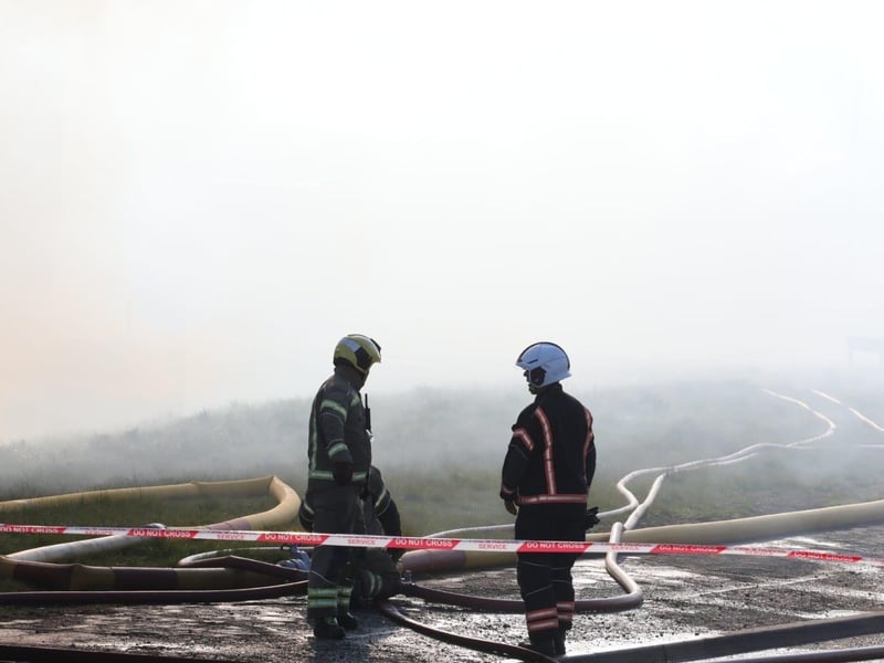 Factory fire Corby, Princewood Road