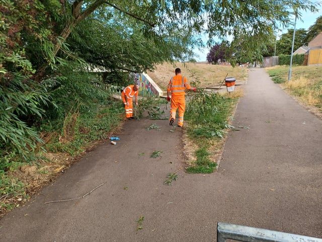 The clean-up was a team effort to improve the environment for everyone on the estate