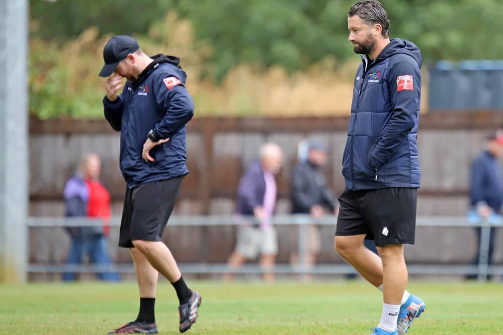 Kettering Town joinr managers Nick Green (left) and David Bridgwater (Picture: Peter Short)