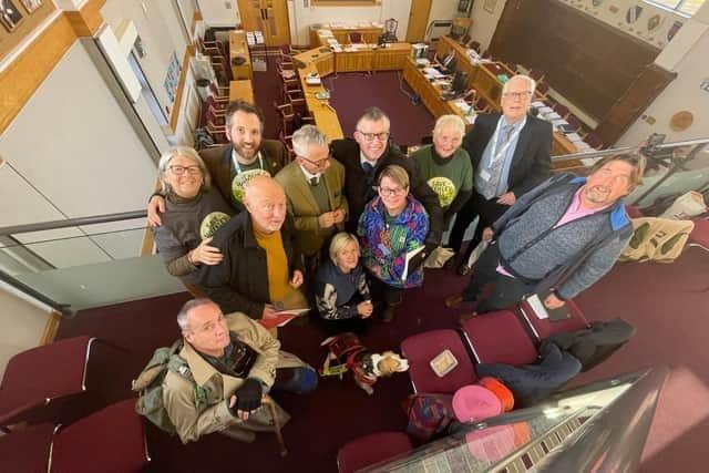 L-R: David Hugh Meagher, Dr Siobhan Currie, Dez Dell, John Padwick, Martin Toms, Frankie O’Dowd, Steven Geary, Grace Siddington, Liz Dell, Robert Dixon and Ian Gemmell.