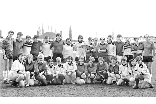 CHARITY FOOTBALL AT POPPIES 1985