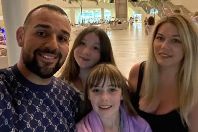 Hilmi with wife Victoria, daughter Brooke, and stepdaughter Sophia.