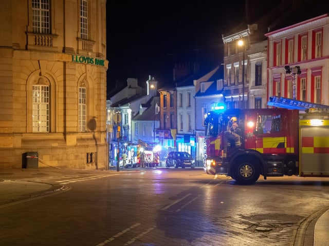 The fire on Tuesday August 22 in Bridge Street, Northampton. Picture by Will Lacey