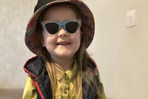 Effy, age 4, from Rothwell, as an explorer like Molly McDrew