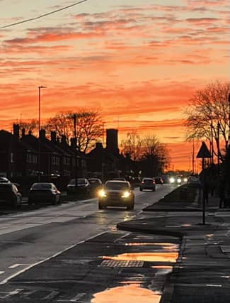 Sunset over Corby, taken by David Graham
