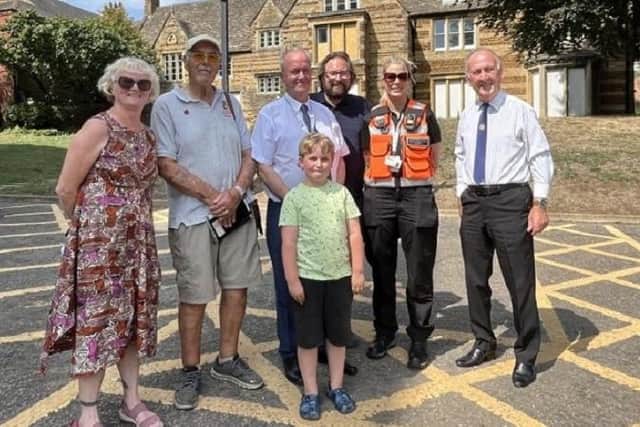 Civic and community leaders came together for the walkabout in Wellingborough town centre