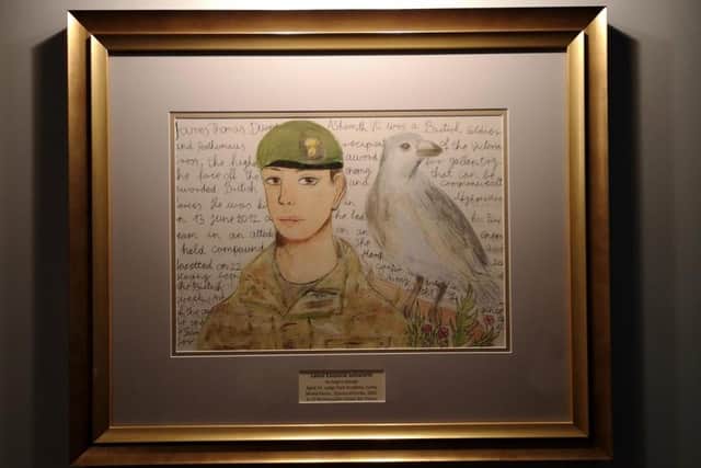 Lodge Park Academy's artwork installation at the Saxon Crown Hotel