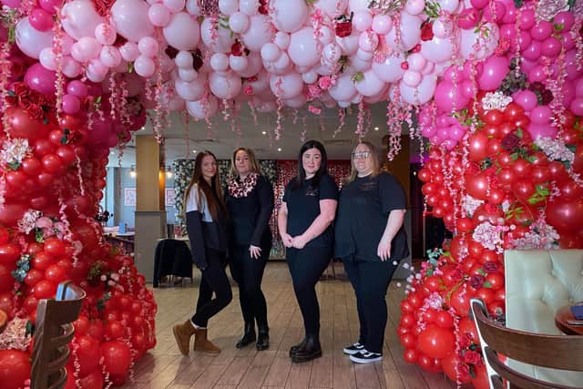 From left to right Jade Chapman (Olive manager), Samantha Blades (Olive manager), Natasha Kent (Sweet Temptations owner), and Amy McGinlay (Sweet Temptations events coordinator)