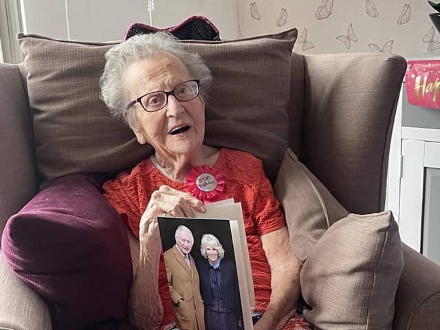 Minnie Hodson who celebrated her 100th birthday in Corby/Shaw Healthcare