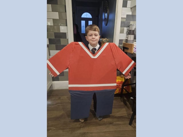 Stanley as Flat Stanley, age 8