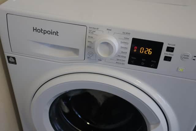 One of the new washing machines at the scheme