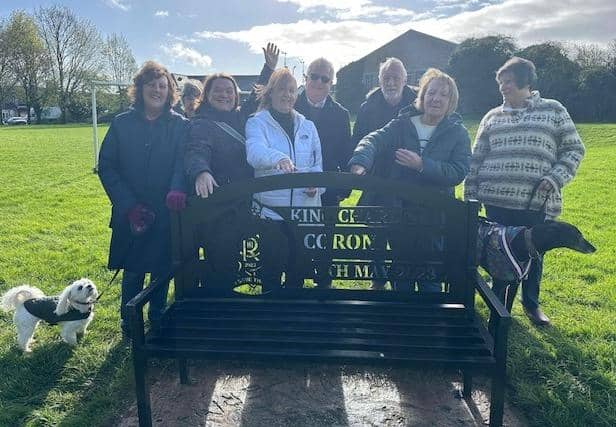 The bench at its unveiling last week
