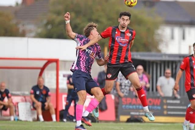 Action from Kettering Town's 0-0 draw with Peterborough Sports (Picture: Peter Short)