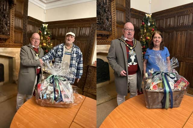Christmas Hamper Hunt winners Gary Bersey and Jan Bonner