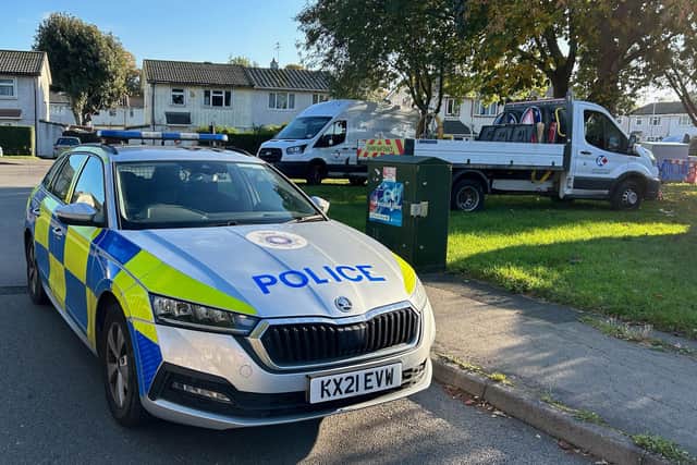 Police at the scene
