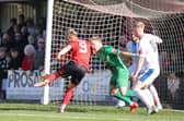 Eddie Panter kept out at close range (picture: Peter Short)