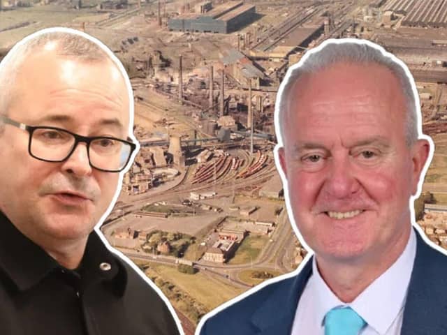 L-r Lee Barron MP for Corby and East Northants and Cllr Martin Griffiths leader of North Northants Council/IMG .